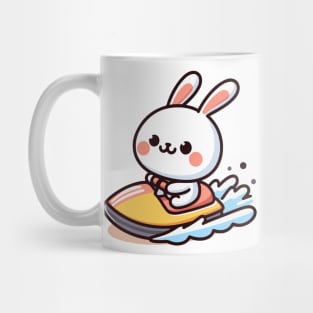 Cute bunny Jetskiing Mug